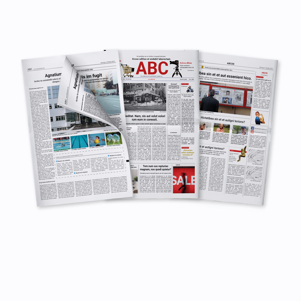 Zeitung drucken Vorlage gestalten oder PDF hochladen